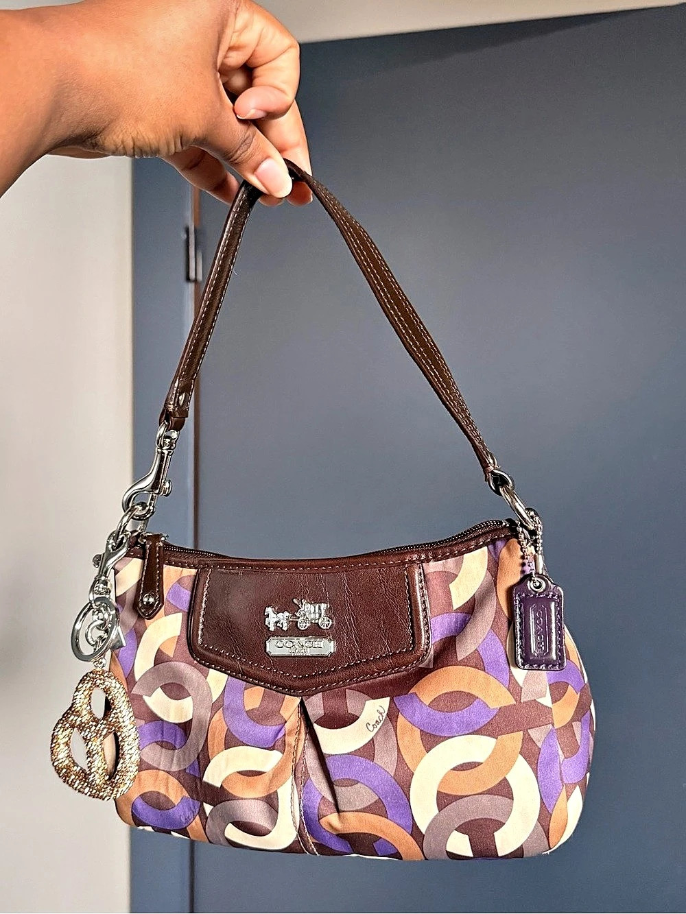 Coach Madison Op Art Top Mini Shoulder Bag
